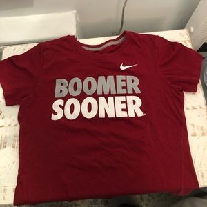 Boomer Sooner T-Shirt Oklahoma U. OU Nike Large